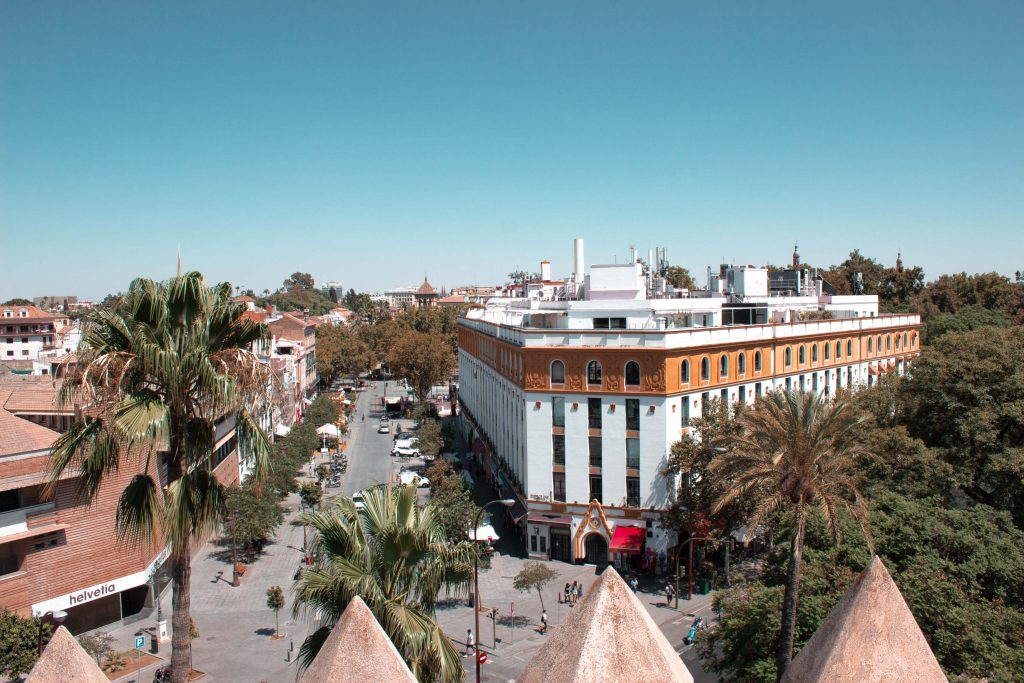 tour del oro vue rues palmiers